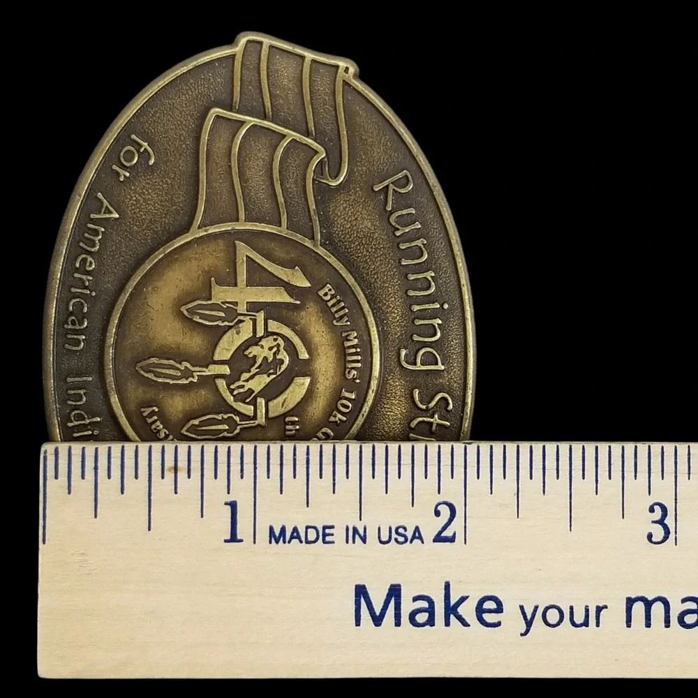 Billy Mills 40 Anniversary Running Strong for American‎ Indian Youth Belt Buckle